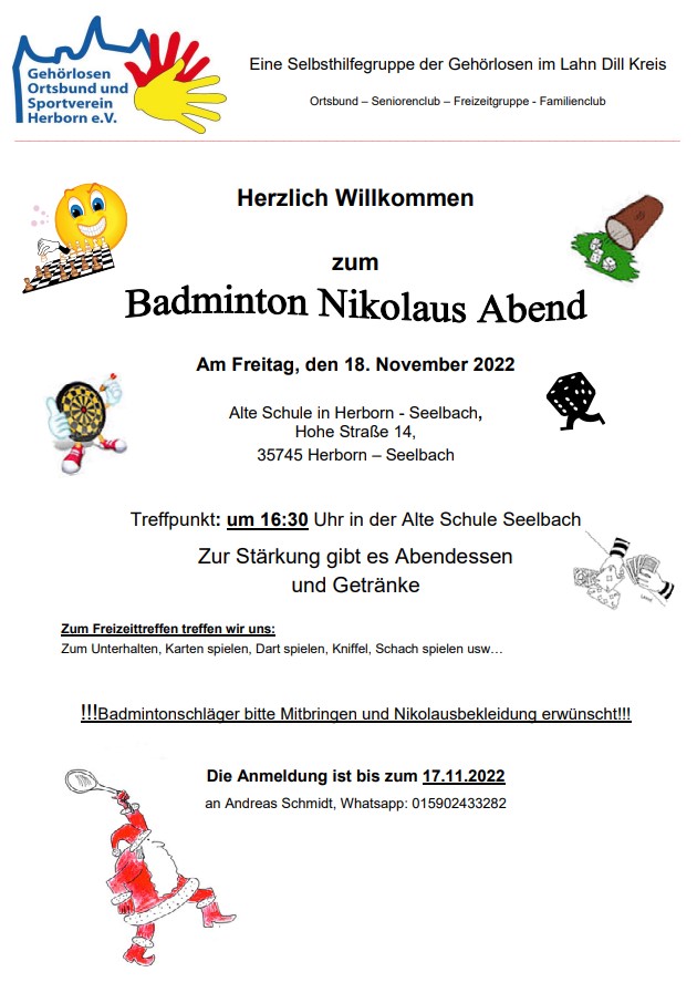 Nikolaus Badminton 18 Nov