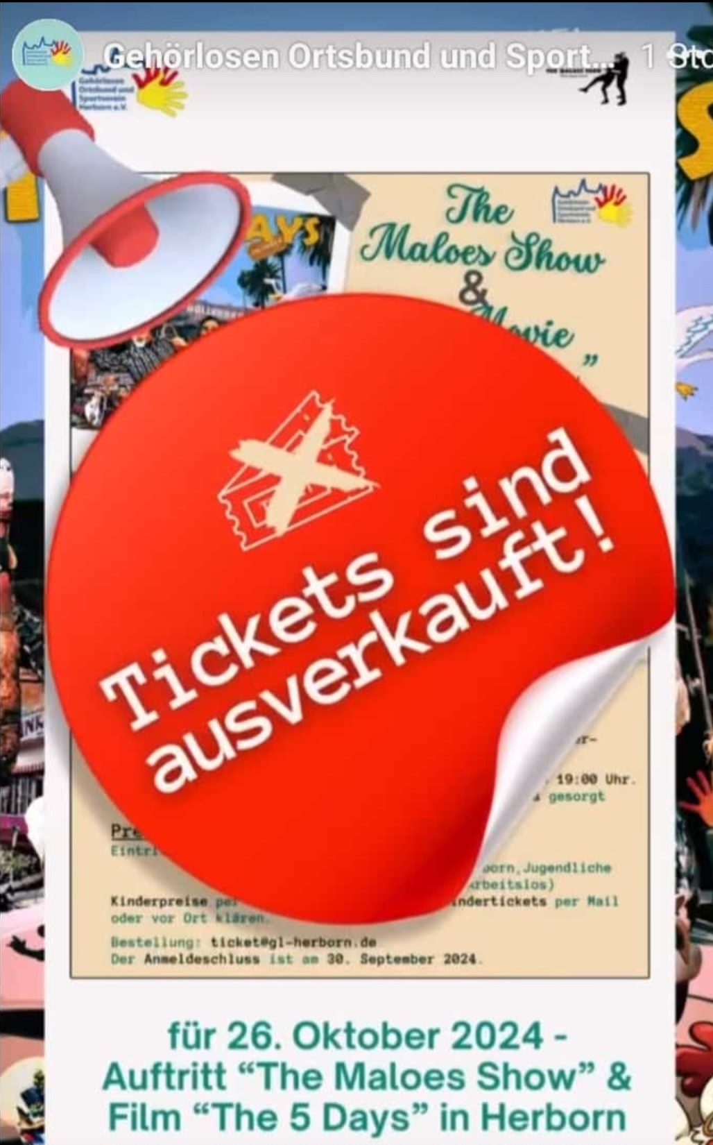 2024 09 11 Tickets sind ausverkauft